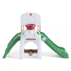 MVP Toddler Climber with Plastic Slide and Basketball Hoop