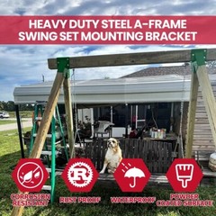 A-Frame 2 Brackets Swing Set Bracket with Mounting Hardware (Green)