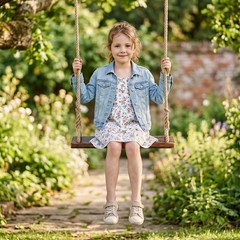 Wooden Swing Seat, Outdoor Wood Swing for Kids, Tree Swing for Adults 250 lbs
