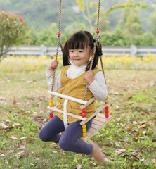 PLAYBERG Wooden Baby Swing with Hanging Ropes, for Babies and Toddlers *READ ALL