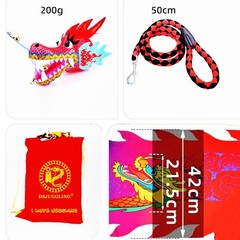 9.8FT Lightweight Blue Dragon Poi Set with 3D Head & Swing Rope – Outdoor Fitnes