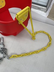 Toddler Swing Seat 3.0 with Finger Grip, Plastic Red High Back Full Bucket