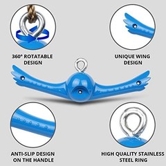 360° Twist-Spin Swing Set Attachments – Ninja Warrior Flips Toy for Kids, Backya