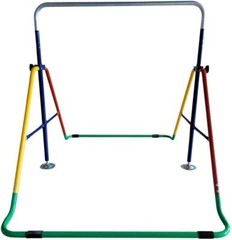 4-in-1 Kids Jungle Gym: Monkey Bar, Swing Set, Trapeze Rings, Basketball Net