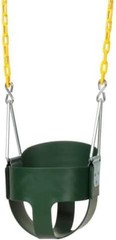 Heavy-Duty High Back Full Bucket Toddler Swing Seat | Coated Swing Chains Ful…