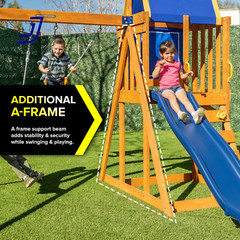 North Peak Wooden Swing Set Playground Outdoor FREE SHIPPING USA ONLY