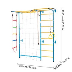 7-in-1 Indoor Jungle Gym Climbing Playset for Toddlers, Supports 220 lbs