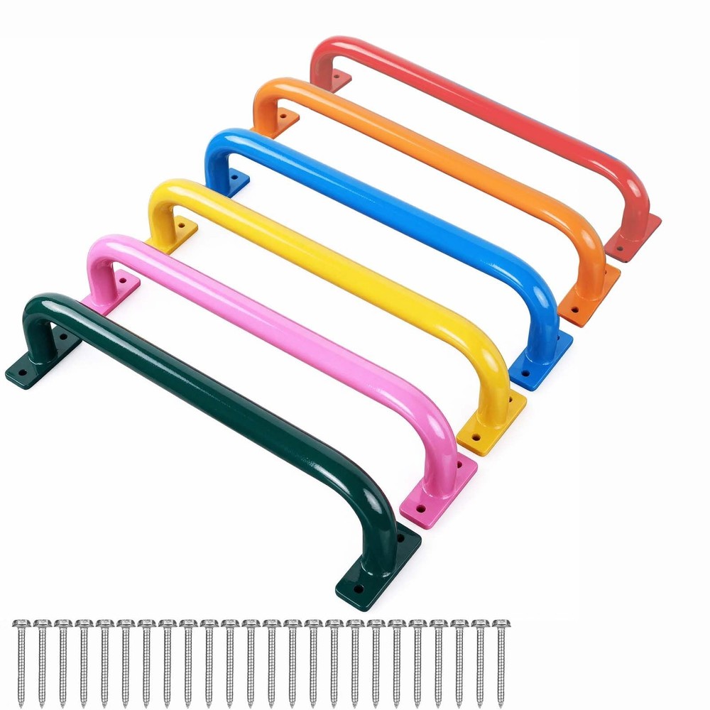 17 Inch 6 PCS Colorful Outdoor Metal Safety Playground Handles