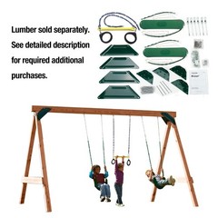 Swing-N-Slide Scout Custom DIY Play Set Hardware Kit (wood Hardware, Brown