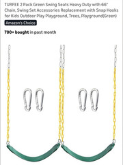 2PCS Heavy Duty Swing Seat with 66″ Chain New in Box