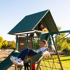 New Lifetime Big Stuff Deluxe Swing Set + 2 Slides, Monkey Bars Outdoor Kids Fun