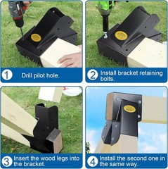 Sturdy BETOOL Swing Set Brackets – 2pcs Heavy Gauge Steel for Safe Play