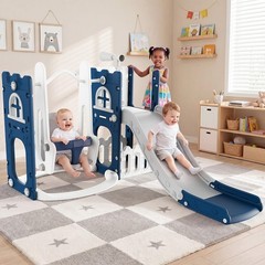 9-in-1 Toddler Slide and Swing Set Kids Indoor Outdoor Playground Playset