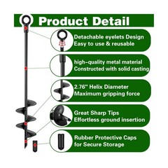 Fabulas Ground Anchors Screw in, 18 Inch Heavy Duty Swing Set G… FAST USA SHIP