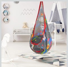GARIG Pod Swing for Kids, Hanging Pod Swing Seat with Inflatable Pillow