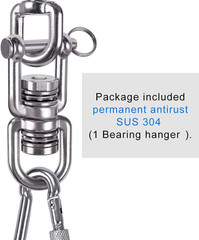 Swing Swivel with 2 Bearing, 360° Rotation, 770LB Capacity, Safest Rotational De