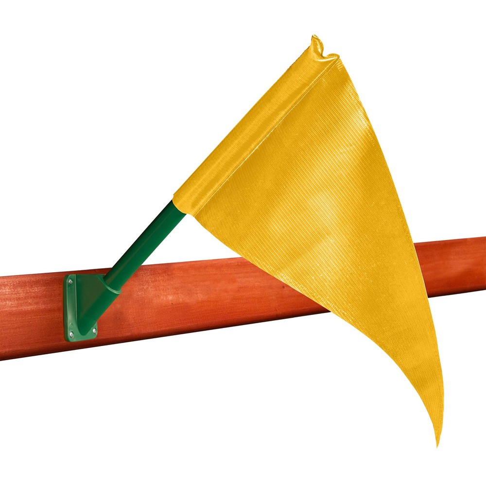 09-1014-Y Flag Kit & Base Playset Accessory with Flag Pole, Yellow
