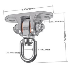 Heavy Duty Swing Hanger Stainless Steel 304 Antirust,1200 lb Capacity 360° Si…