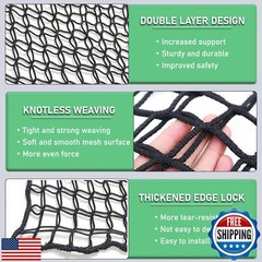 KAERYHET Climbing Net for Kids Double Layers Playground Safety Net Polyester
