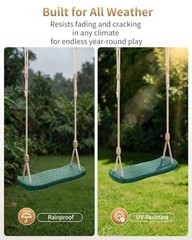 Weatherproof Tree Swing for Kids,Heavy Duty 264LB for Backyard | Green