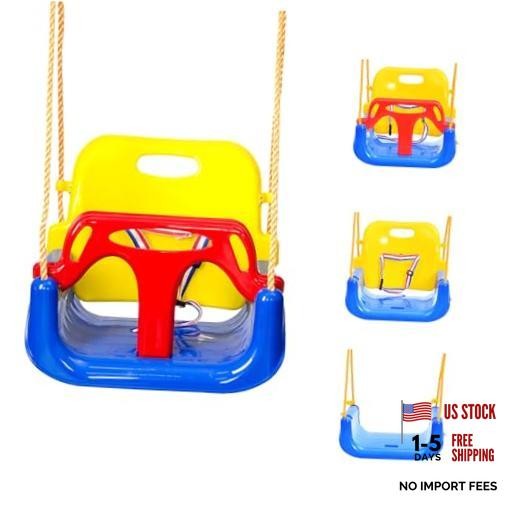 3-in-1 Convertible Kids Swing Seat with Detachable High-Back Support, Navy