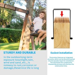 Heavy Duty Swing Hangers, Wooden 180° Swing Set Accessories Hammock Capacity …