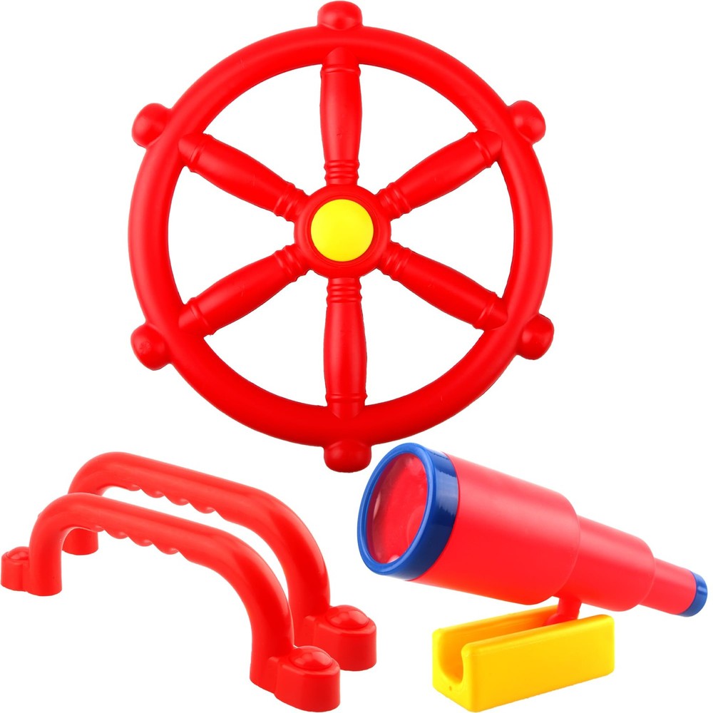 4 Pcs Kids Playground Accessories Outdoor Plastic Steering Playset Wheel Tele…