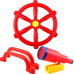 4 Pcs Kids Playground Accessories Outdoor Plastic Steering Playset Wheel Tele…