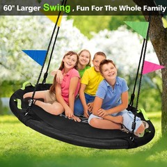 Tree Swing, 60 inch Larger Saucer Swing for Whole Family, 900lbs Weight Capac…