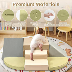 6-Piece Toddler Climbing Toys Indoor, Foam Climbing Toys for Toddlers, Soft Play