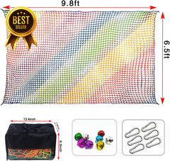 6.5×9.8FT Climbing Cargo Net Double Layer Playground Safety Treehouse Net