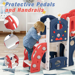 9-In-1 Castle Amusement Playground Playhouse, Indoor Outdoor Playset for Toddler