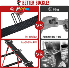 50 Ft Ninja Warrior Obstacle Course for Kids with Tree Swing, Portable Slackline