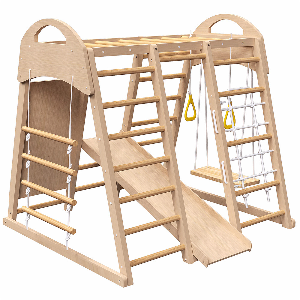 Kids Boys Girls Bedroom Swing Slide Set Playground Climbing Playset, Ages 2-6yrs