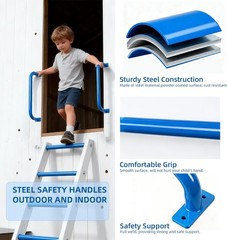 ESPETS 17” 6 Piece Multi-Color Metal Safety Handles Step Playground Accessories