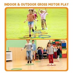 Hopscotch Rings, 2-Set – 20 Round Hoops (11-inch) + 30 11″ Hoop – 2 Set
