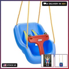 Little Tikes Snug ‘n Secure Blue Swing with Adjustable Straps, 2-in-1 for Baby a