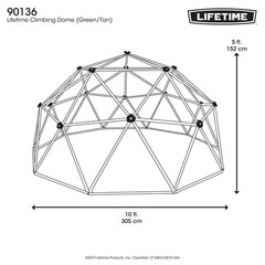 Lifetime Geometric Dome Climber Play Center, Earthtone