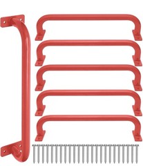 Espets Red Metal Playground Safety Handles Set Of 6 17.2inches X 3.2inches New
