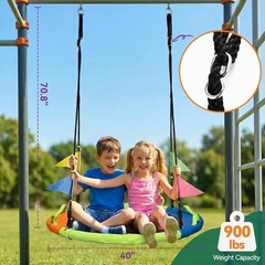 Tree Swing, Saucer Swing, 40 inch 900lbs Weight Capacity, with Adjustable Han…