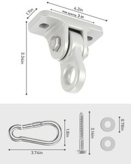 3500lb Heavy Duty Porch Swing Hangers Kit, with Screws Bolts for Wooden Sets …