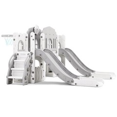 JOYLDIAS Double Slide Toddler Playground Playset Kids Gifts w/ Climber,Telescope
