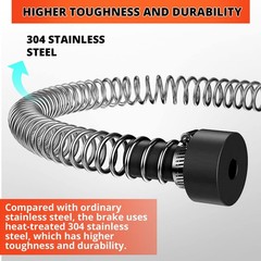 Trsmima Heavy Duty Stainless Steel Zipline Spring Brake Extra Long 6.5