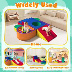 6 Pieces Toddler Climbing Toys Indoor, Crystal Velvet Foam Climbing Blocks for T