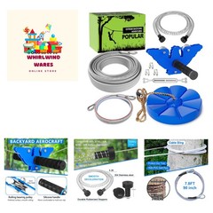 Outdoor Adventure Zip Line Kit – 65FT with Adjustable Seat & Trolley for Kids