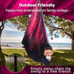 Sensory Swing for Kids Indoor and Outdoor Therapy Cuddle Swing Space Pink