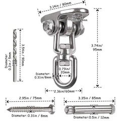 Heavy Duty Swing Hangers Stainless Steel 304 Double Protection Design【2000 lb…