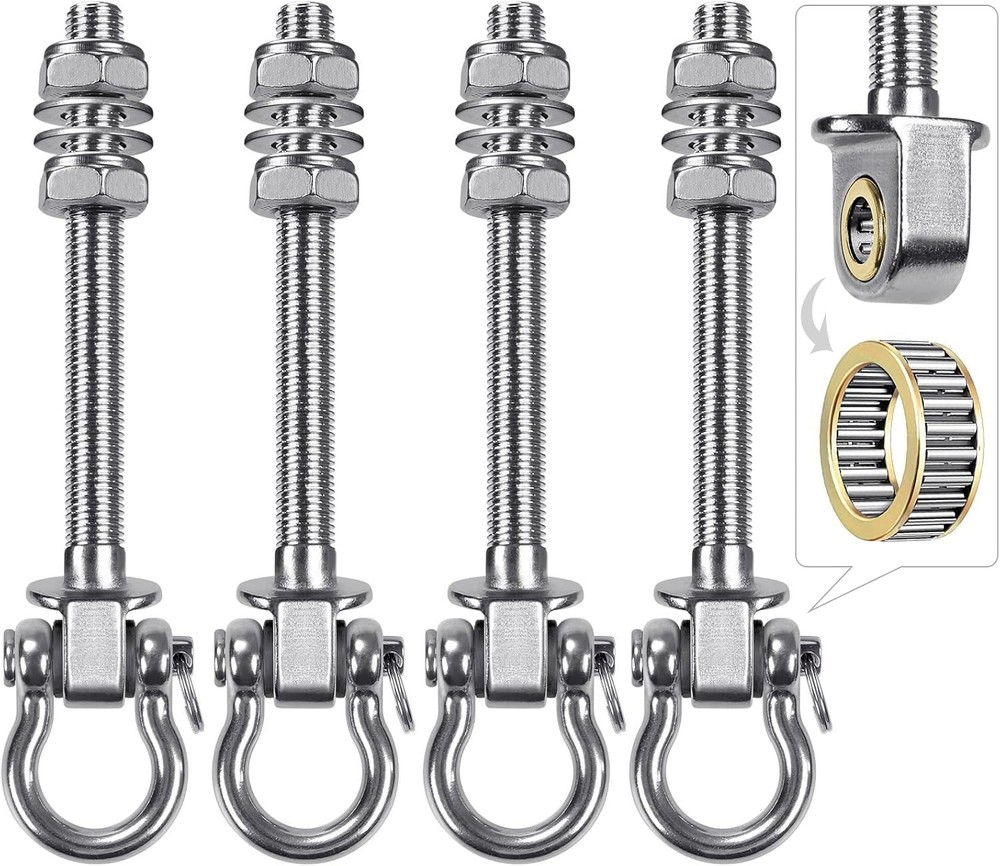 Heavy Duty Swing Hangers with Bearings – Set of 4 Stainless Steel 304 Hardwar…