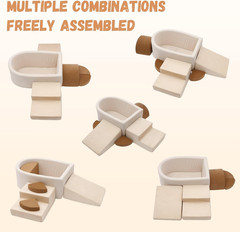 Foam Climbing Blocks with Ball Pit for Toddlers, 6-Piece Soft Play Set Toddler C