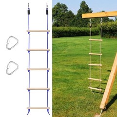 Rope Ladder for Kids, Ninja Warrior Obstacle Course Accessories – Heavy Blue